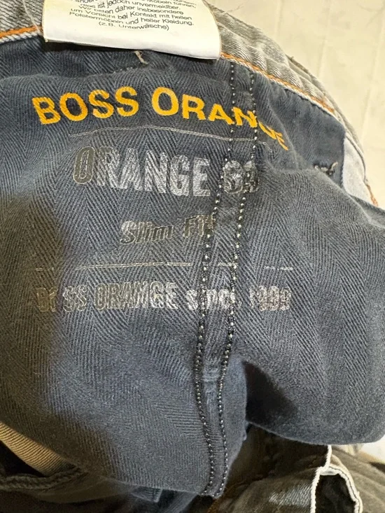 Hugo Boss BOSS Gray Denim Jeans Men’s 36x36 Slim Straight Washed Designer Pants - Picture 9 of 13